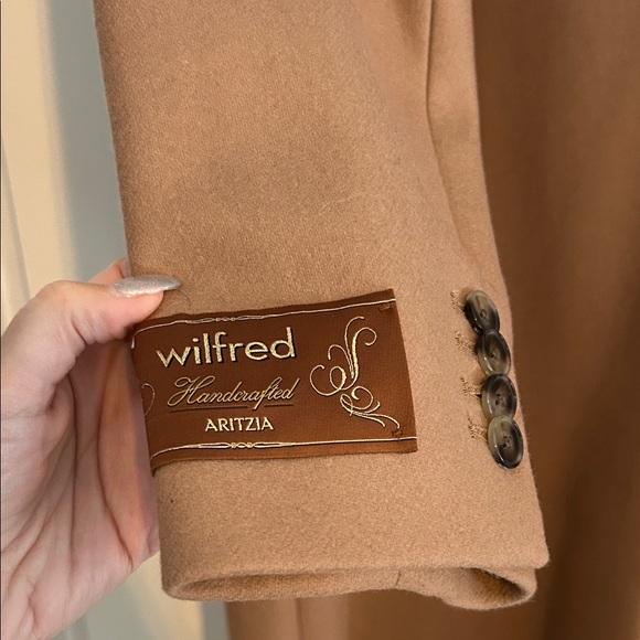Aritzia Wilfred Symphony Camel Double-Breasted wool cashmere Coat - Picture 7 of 11